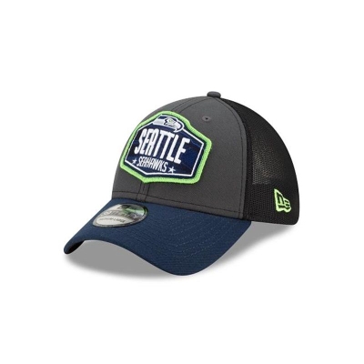 Seattle Seahawks Gorra | New Era NFL Draft 39thirty Stretch Fit Cap Mexico - Grises